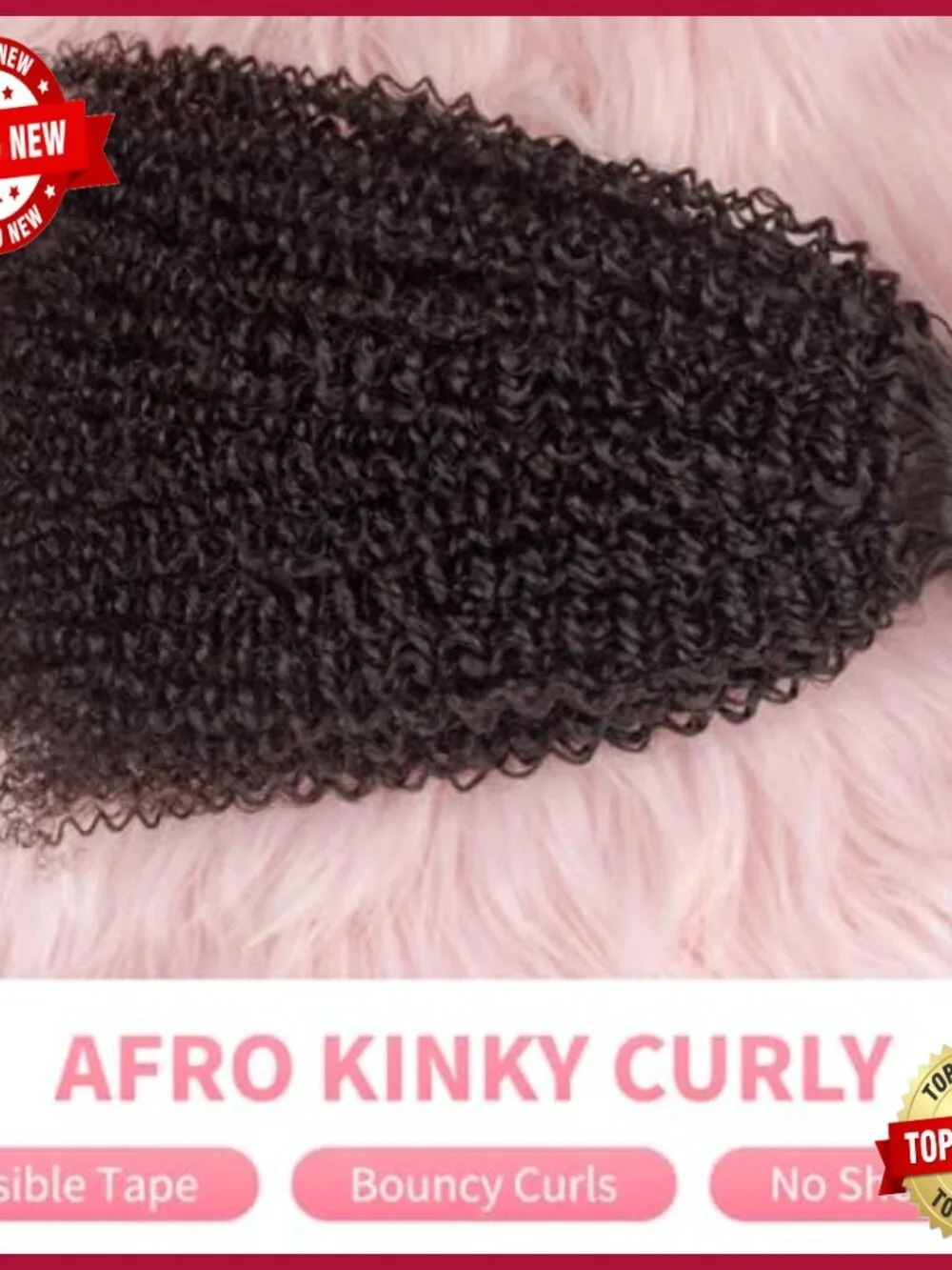 14 Inch Tape In Human Hair Extensions Afro Kinky Curly 40 Pieces